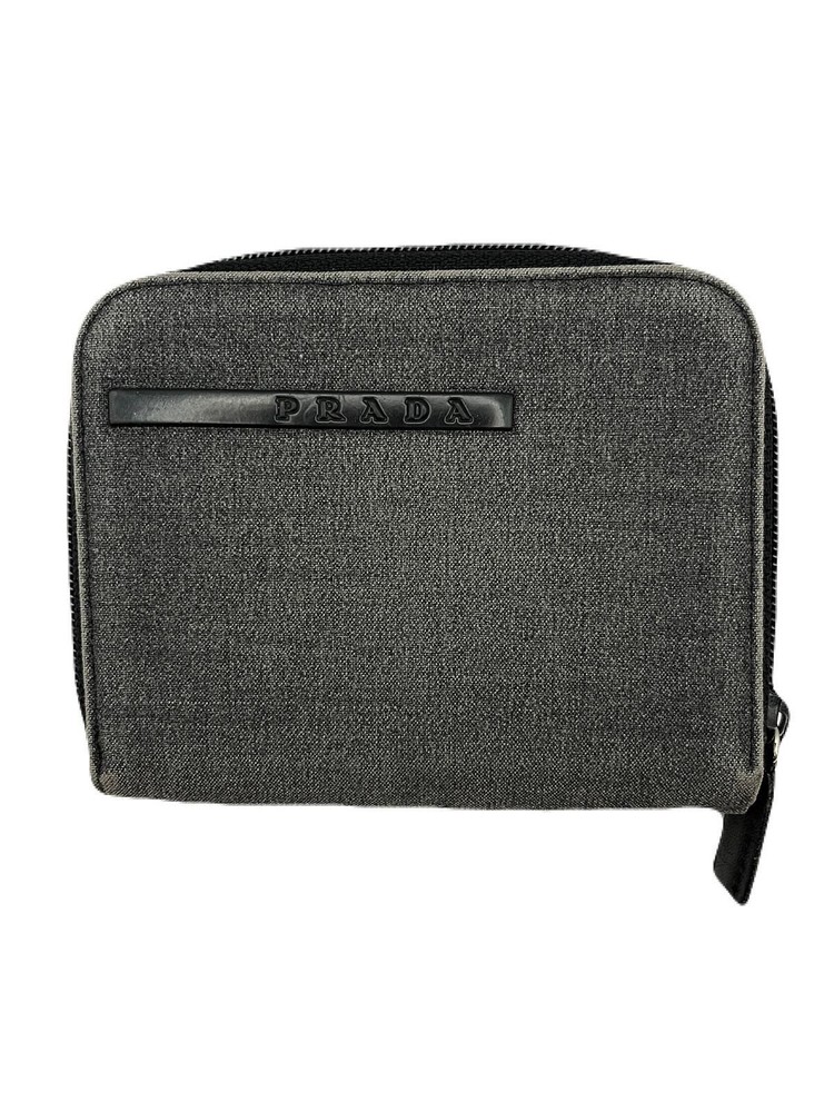 Prada Denim Black Fold Wallet Pre-Owned E0703-20