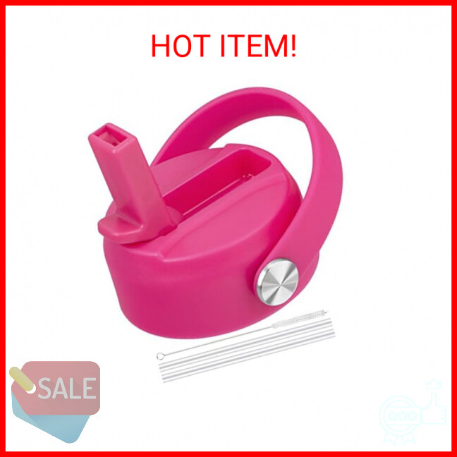 Straw Lid Replacement for Hydro Flask Wide Mouth Bottles with Compatible Straw