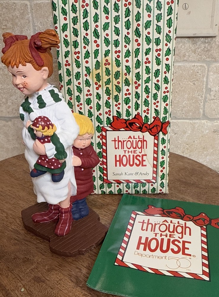Dept 56 All Through The House Sarah Kate And Andy Christmas Village Figurine 93050A