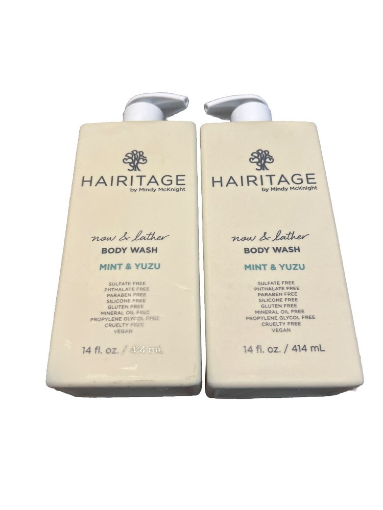 HAIRITAGE  By Mindy McKnight Now & Lather Body Wash Cedarwood & Neroli 14oz 2pk