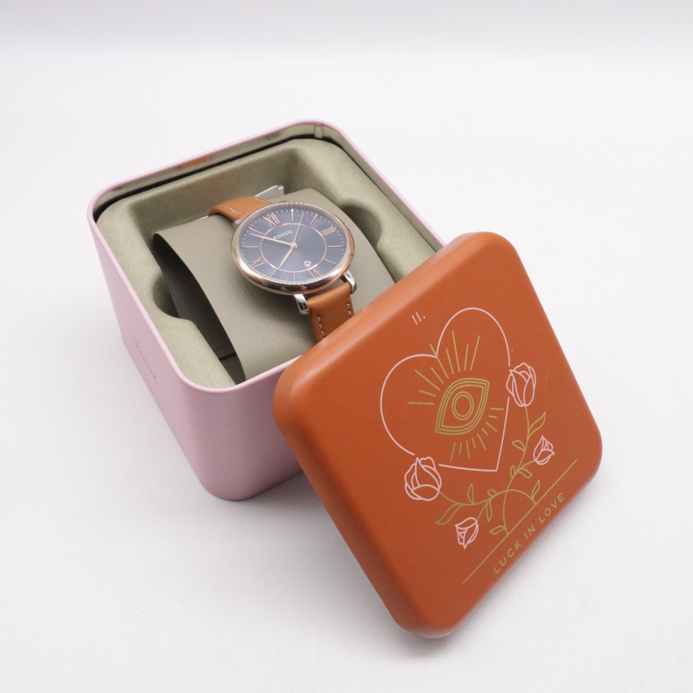 Fossil ES4274 Jacqueline Three-Hand Luggage Leather Brown Analog Ladies Watch