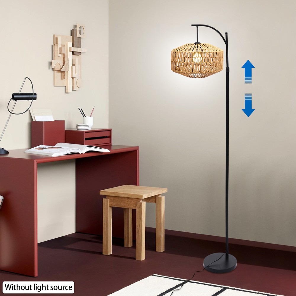 Floor Lamp for Living Room Floor Lamp Tall Standing Lamp with Rattan Lampshade??