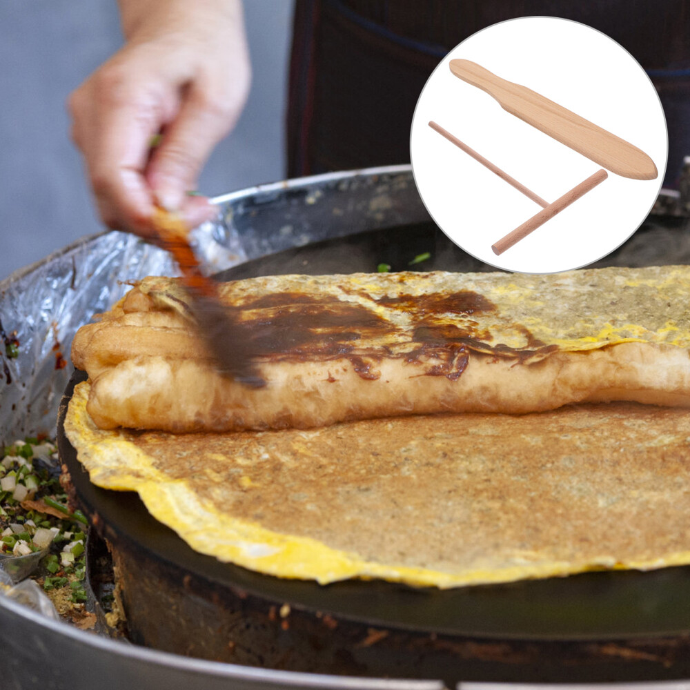 Wooden Crepe Spatula for Pancakes Bacon Eggs and Spreading