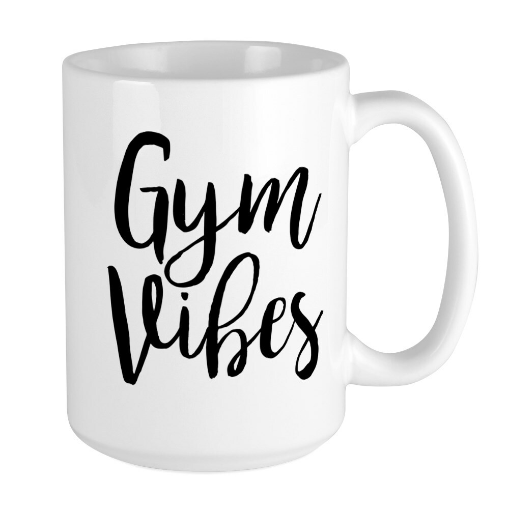 CafePress Gym Vibes Coffee Mug, Large 15 oz. White Coffee Cup (75460058)