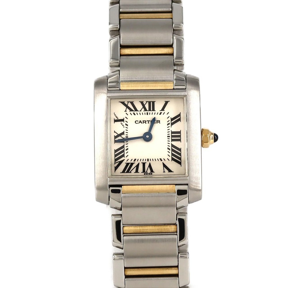 Authentic Cartier Tank Francaise SM Gold & Steel W51007Q4 SSxYG Quartz  #260-...