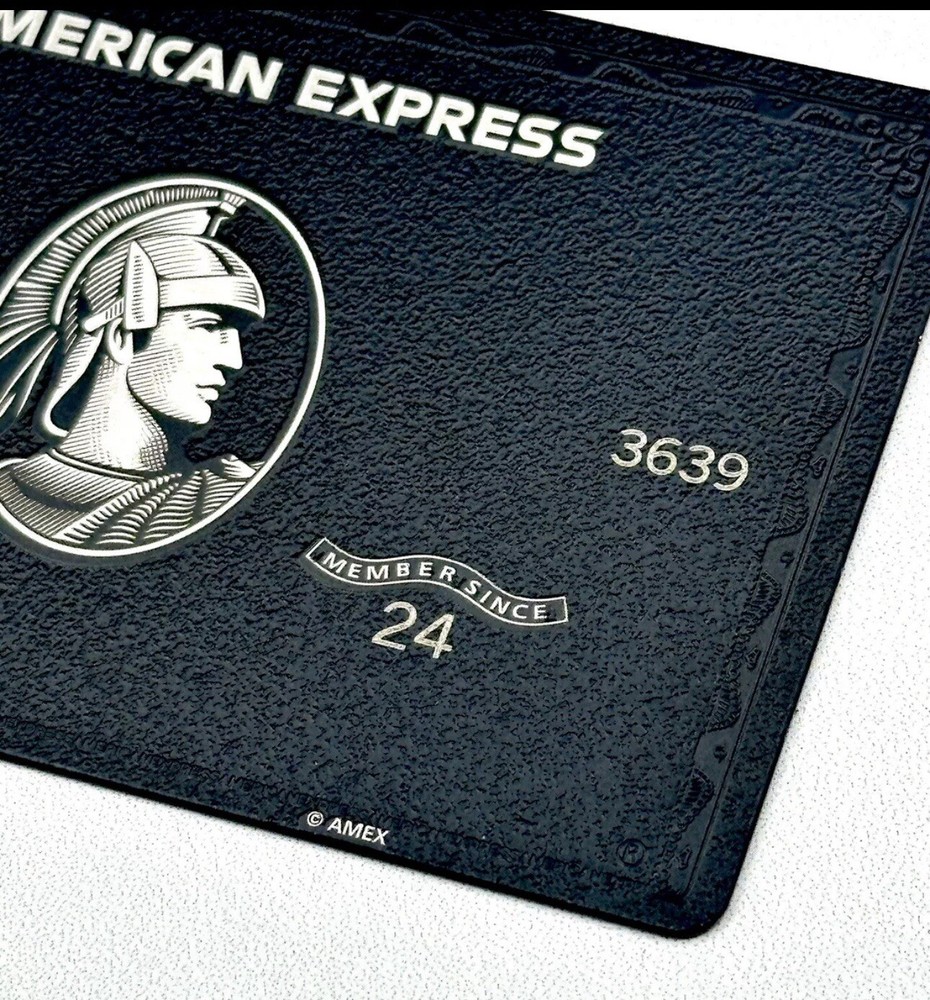 Customised Centurion AMEX Black Metal Card *BLANK* READ DESCRIPTION* Luxury Card