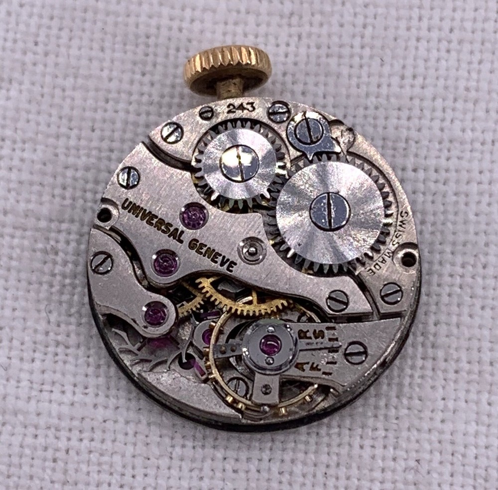 Universal Geneve 243 Hand Manual 18Mm No Works For Parts Watch