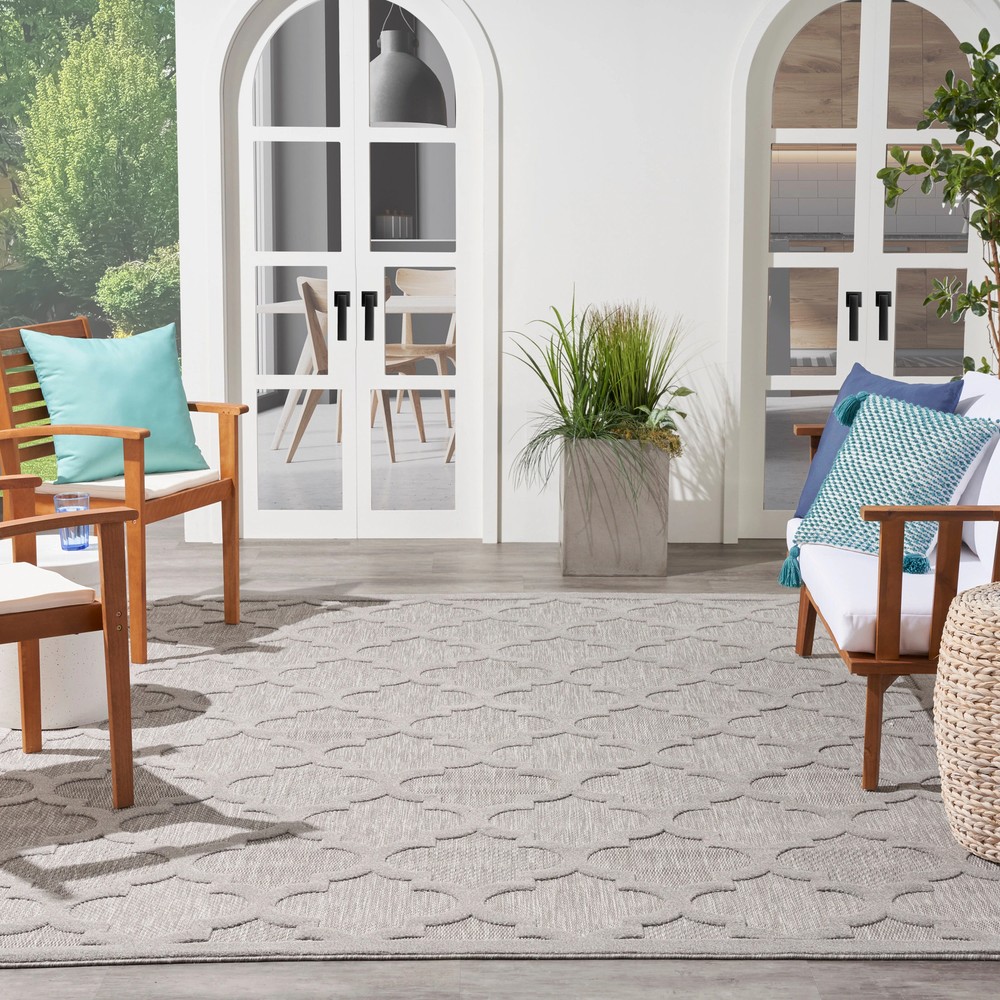 Nourison Moroccan Trellis Indoor Outdoor Easy Care Area Rug
