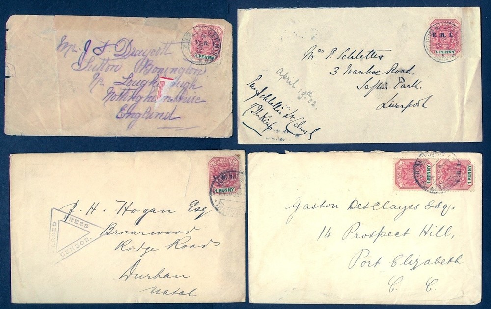 Transvaal Sel of 15 Rare Early Censored Covers