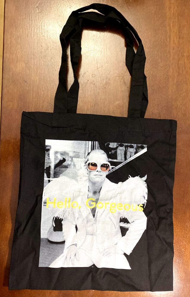 Elton John Tote Bag Hello Gorgeous Exclusive Gift Christie's Auction NYC Pop Up