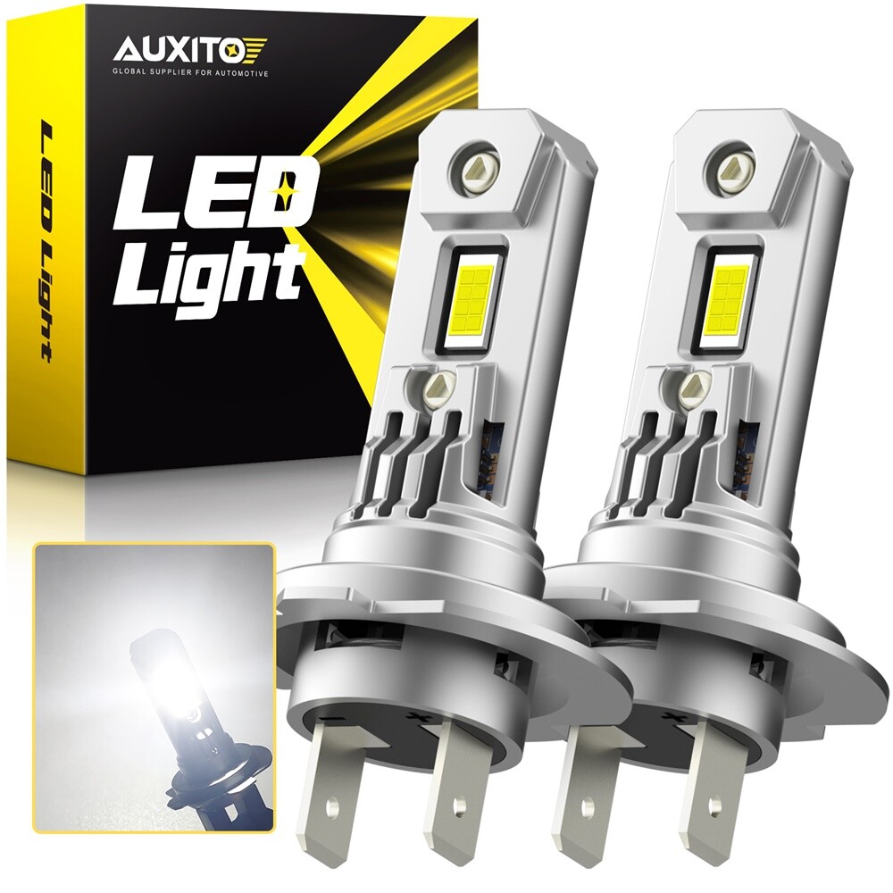 2X AUXITO H7 LED Headlight Bulb Kit High Low Beam 6000K Super White 30000LM Lamp