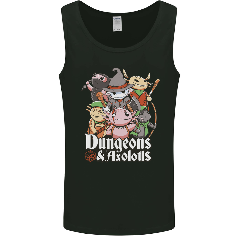 Dungeons & Axolotl Role Play Games RPG Mens Vest Tank Top