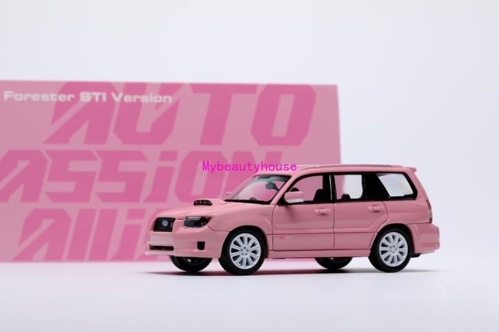Fiberrun 1:64 HEC Pink Forester SG9 STI SUV Sports Model Diecast Metal Car