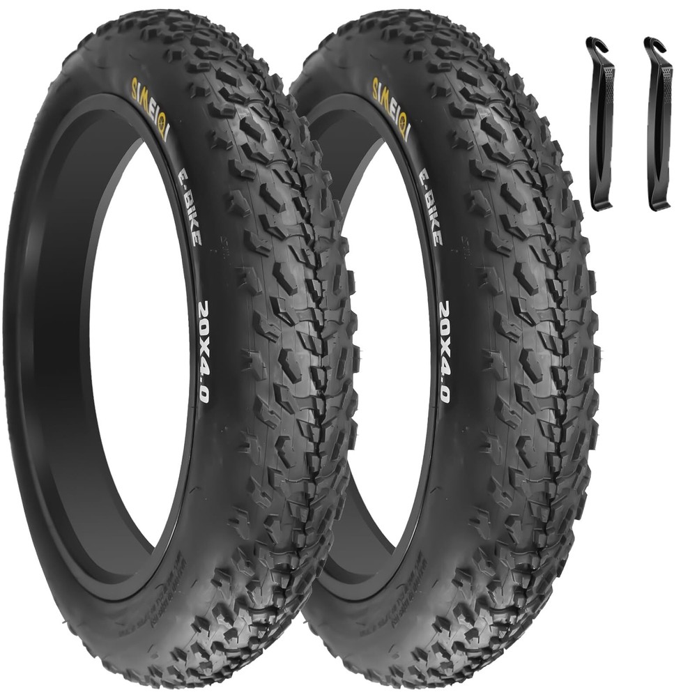 20x4.0 Fat Tire E-Bike Set - 2 Tubeless Tires for Electric Bicycles
