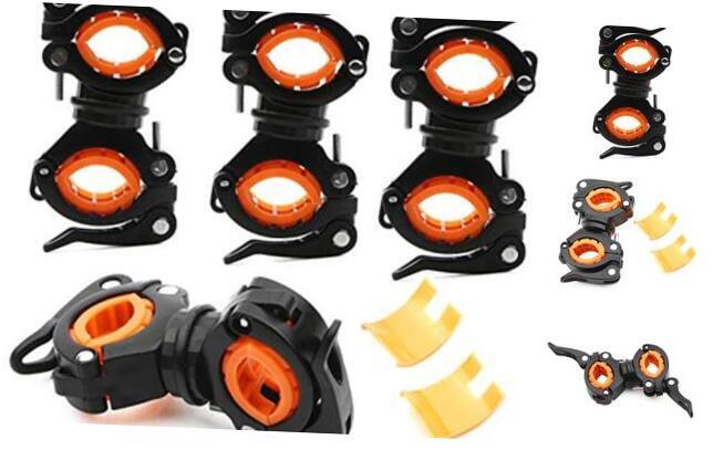 360° Rotating Bicycle Flashlight Holder for LED Bike Lights