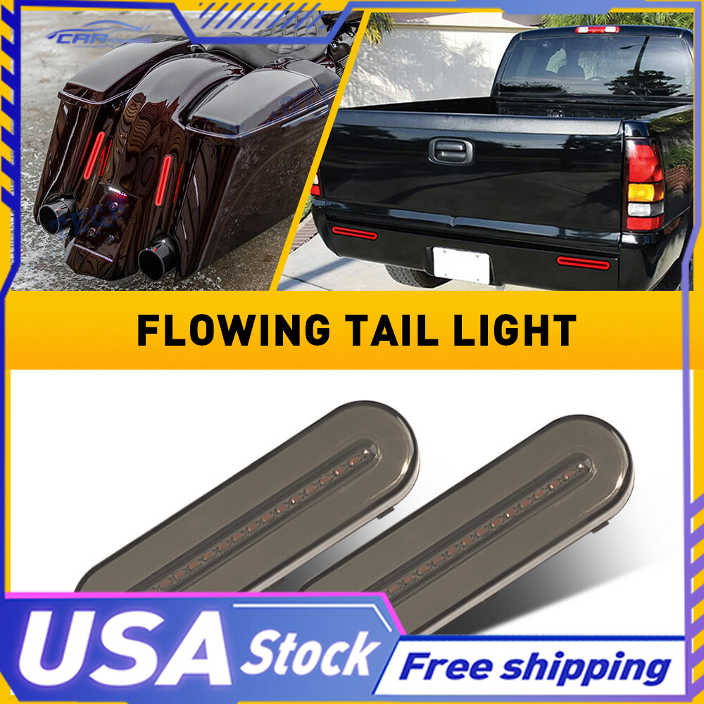 AUXITO Amber Red LED Truck Trailer Flowing Stop Tail Turn Brake Light Waterproof