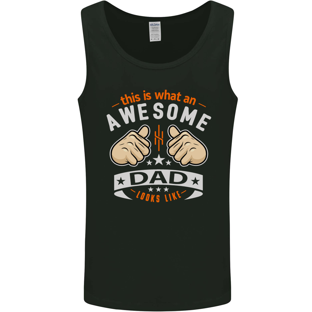 This Is What an Awesome Dad Fathers Day Mens Vest Tank Top
