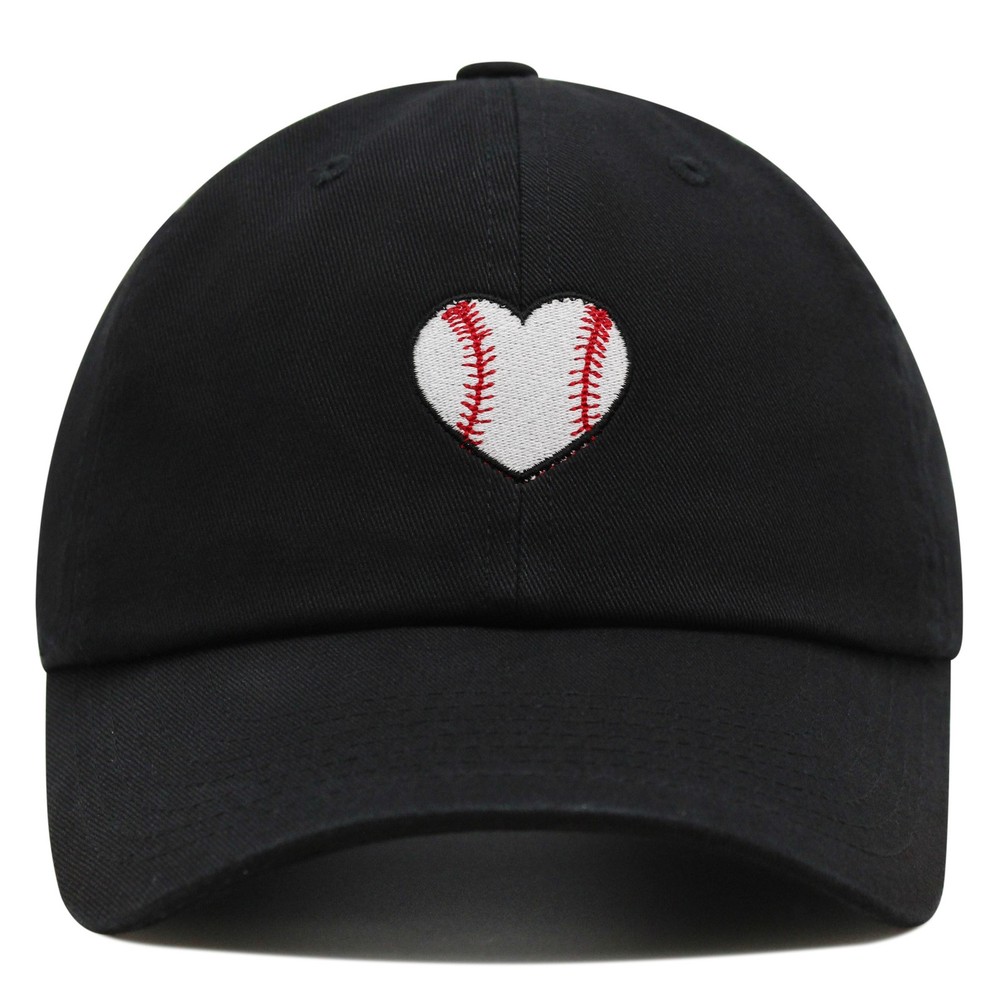 JPAK Baseball Heart Premium Dad Hat Unisex Cotton Adjustable Gift Trendy