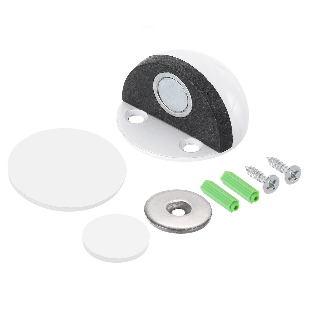 Magnetic Door Stopper Catch, Stainless Steel Floor Door Stops, White