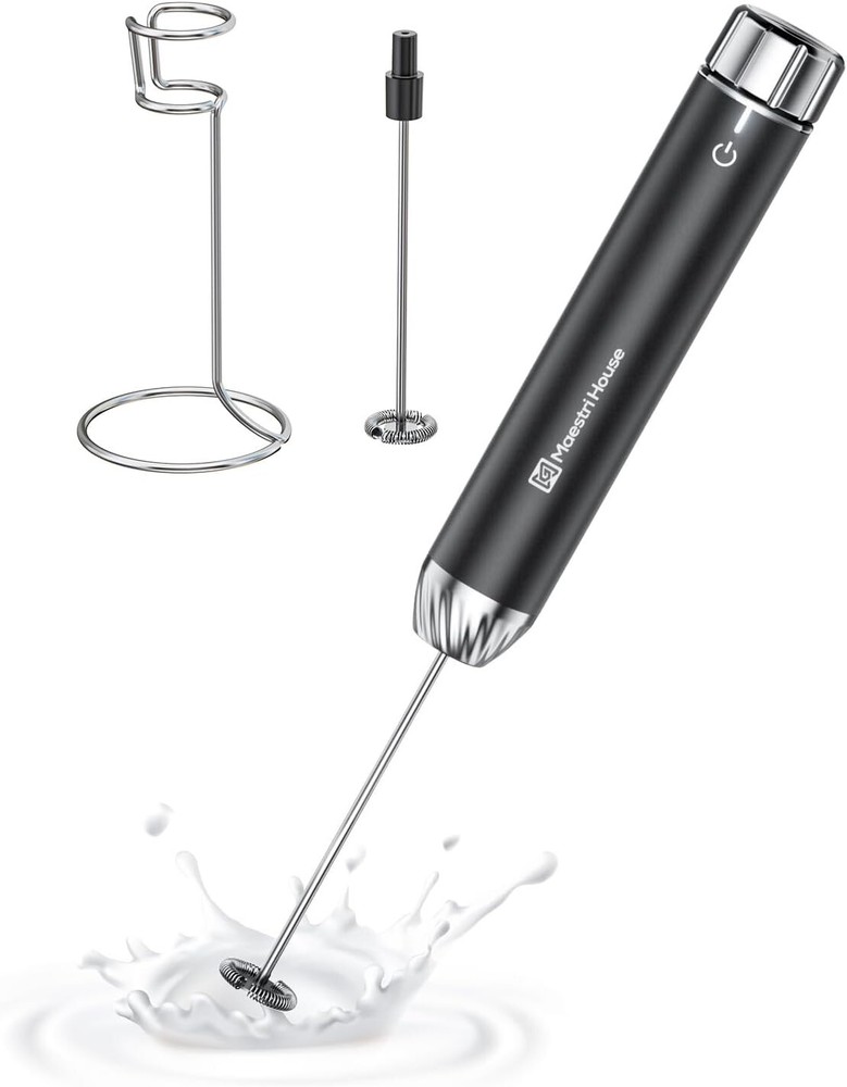 Maestri House Rechargeable Milk Frother with Stepless Speed Control