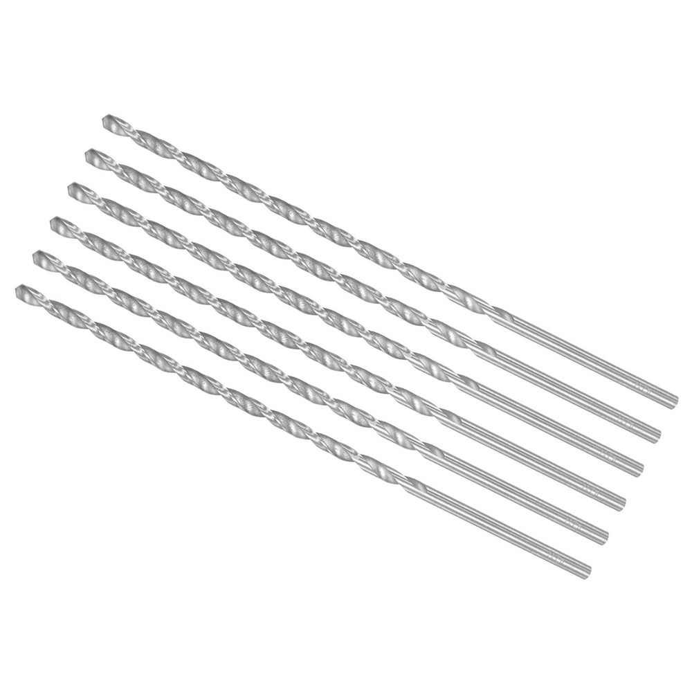 Extra Long Twist Drill Bits 4.5mm x 200mm HSS Twist Drill Bit 6-Pieces