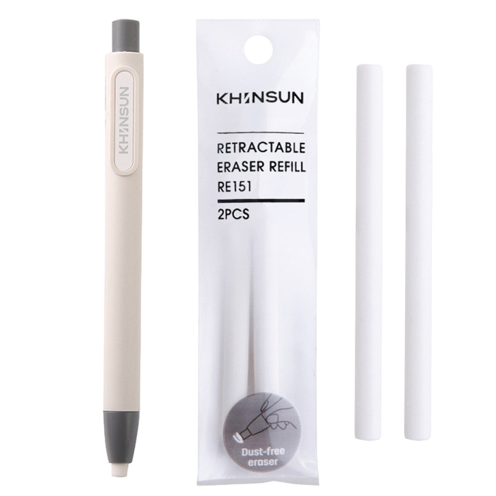 Pen Shape Eraser, Grip Retractable Eraser Pen For Pencil Writing And Drawing