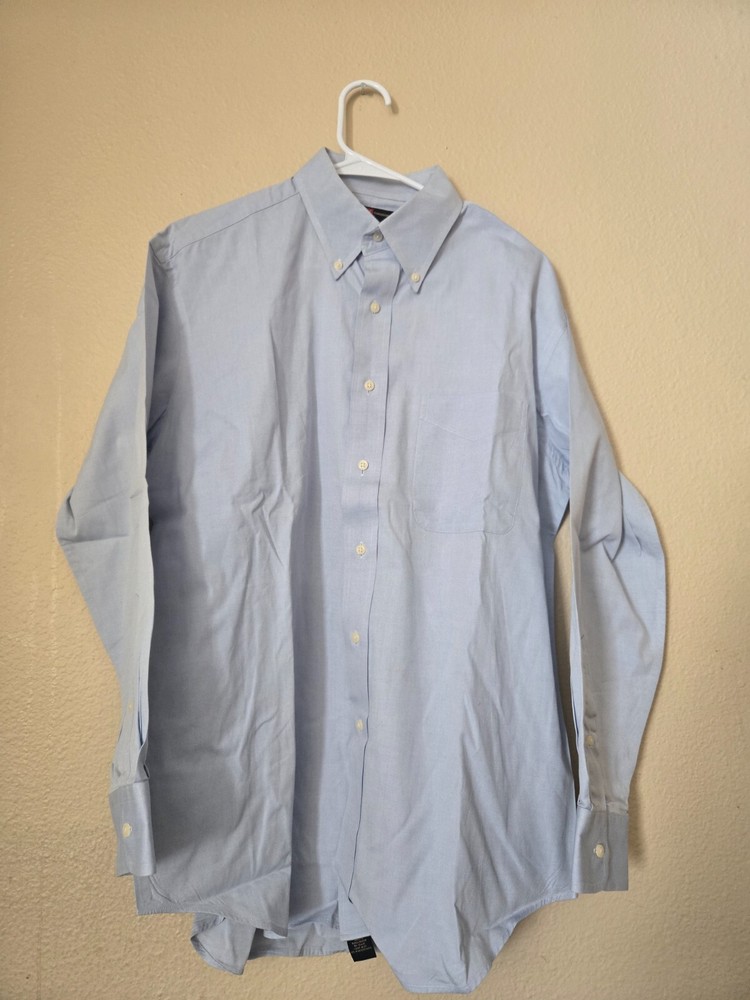 Members Mark Men's Light Blue Solid M Shirt-image