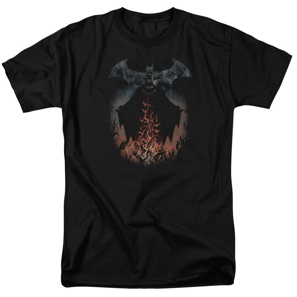 Batman Smoke And Fire DC Comics Licensed Adult T-Shirt