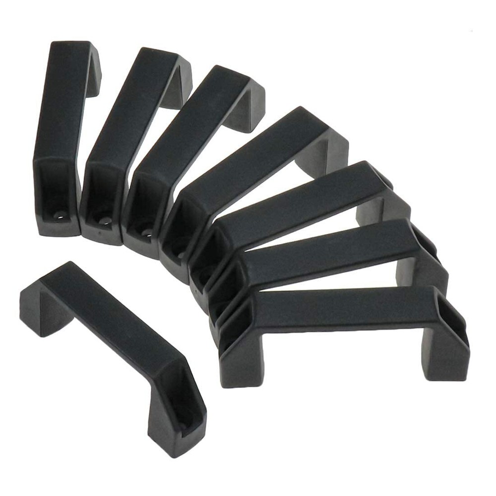 8 Pcs Black Rectangular Pull Handles for Cabinet Drawer Gate or Garage