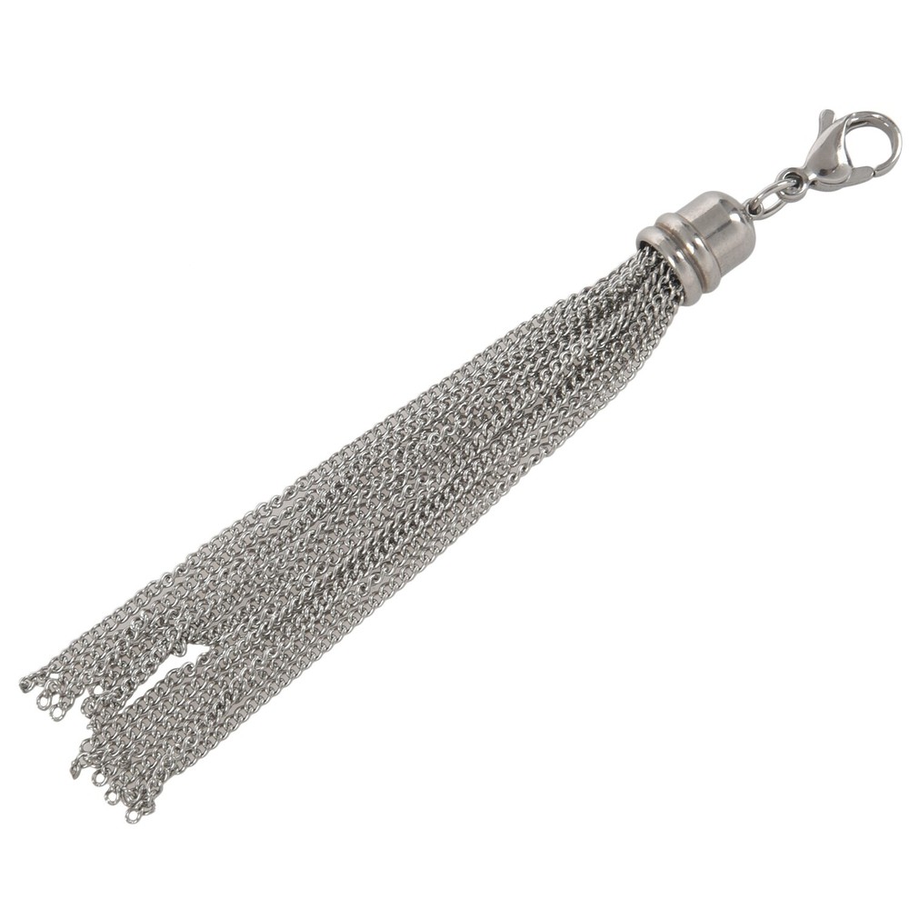 Stainless Steel Tassel Charm for Jewelry Making E4P46765