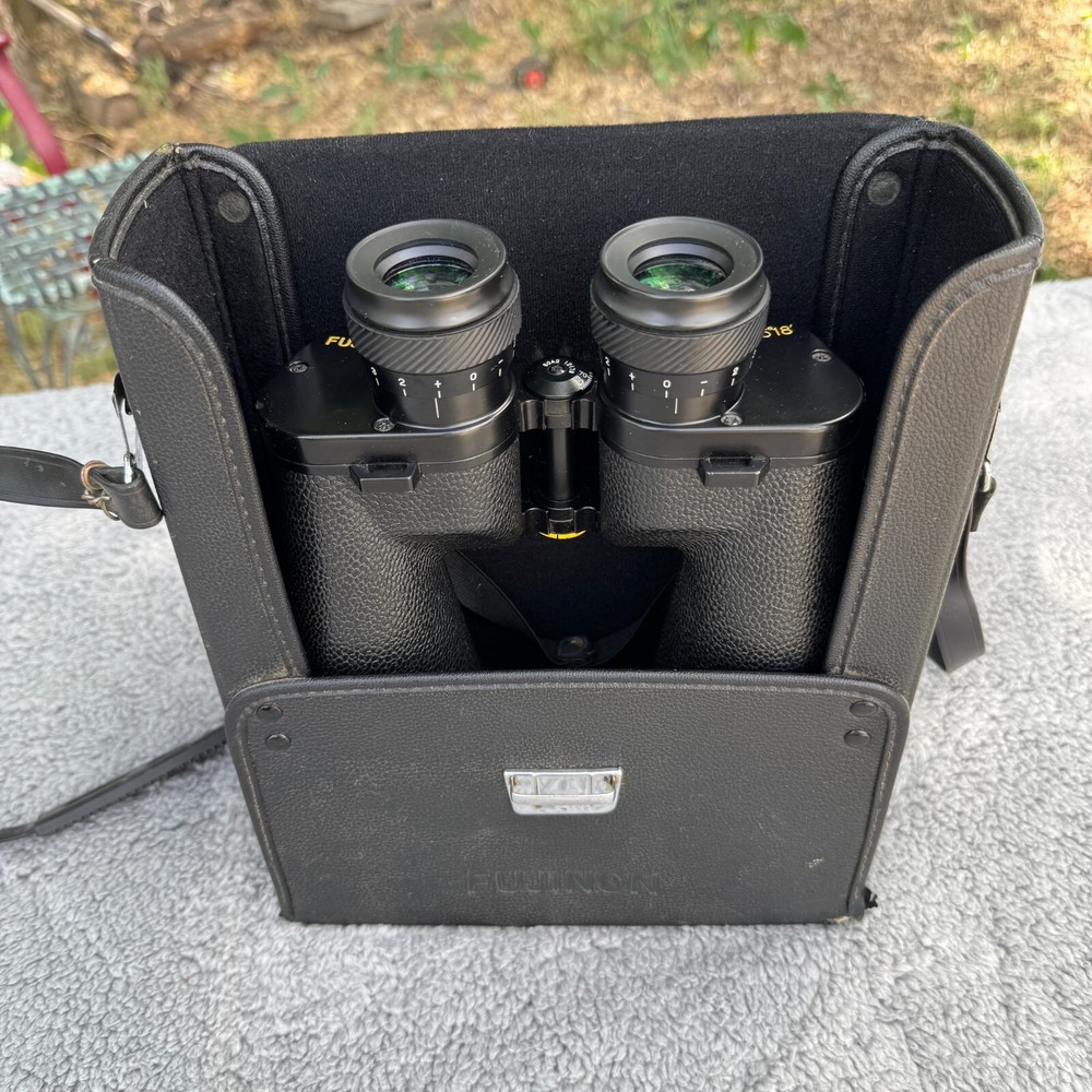 Vtg Fujinon 10x70 5.18 Binoculars Large 70mm Lens Outdoor Vintage Used w/case