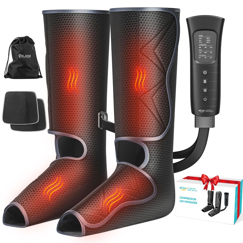 ALLJOY Leg and Foot Massager with Heat Air Compression Leg Massager for Circ