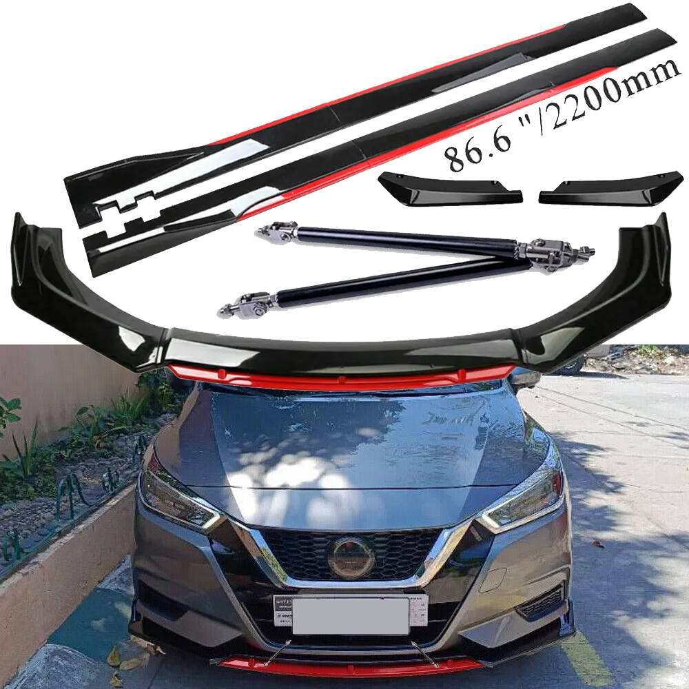 For Nissan Maxima 09-15 Front Bumper Lip Spoiler Splitter Side /Skirt Body