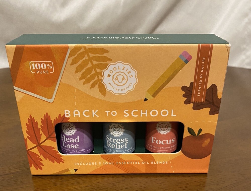 Woolzies Back to School Essential Oil Set 3 Blends New in Box-image