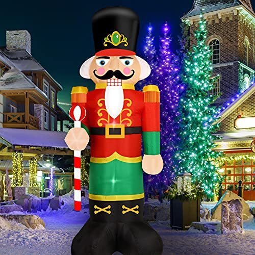 8 Feet Christmas Inflatable Nutcracker Lighted Blow Up Christmas 02-NUTCRACKER
