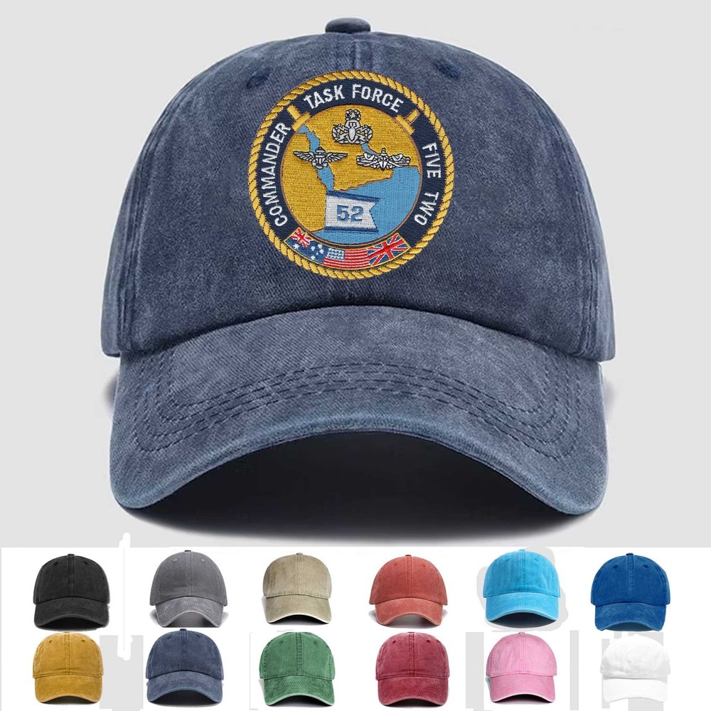 Custom Embroidered Hat Naval Commander Task Force 52, Veteran Cap, Trucker Hat