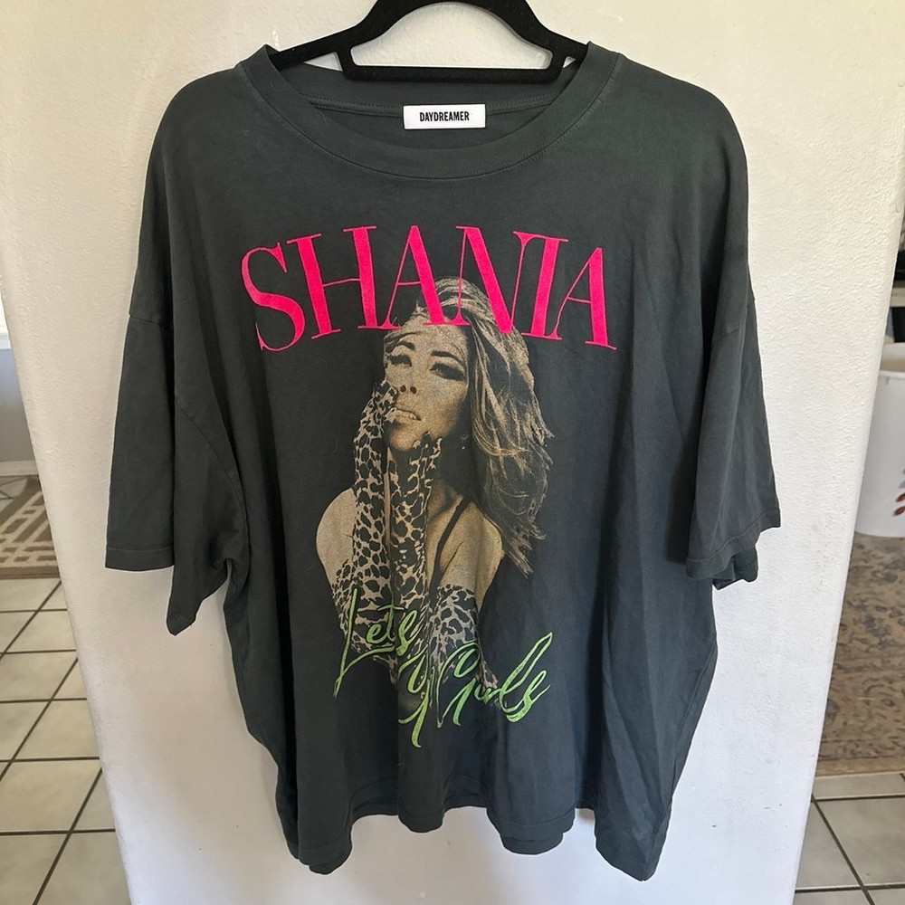 SALE Remake Shania Twain Let's Go Girl black short sleeve T shirt vtg