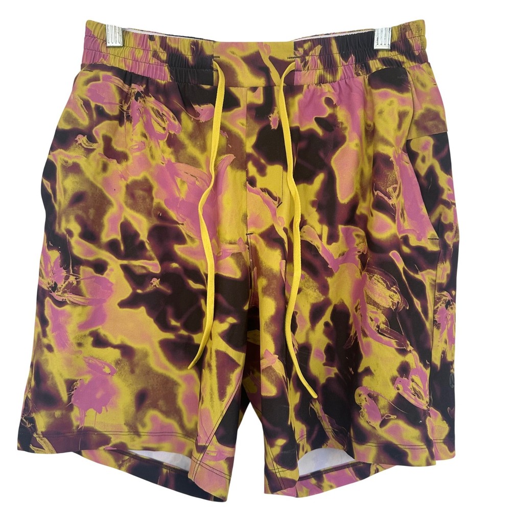 Lululemon Channel Cross Swim Shorts Intensity Soleil Pockets Lined 7