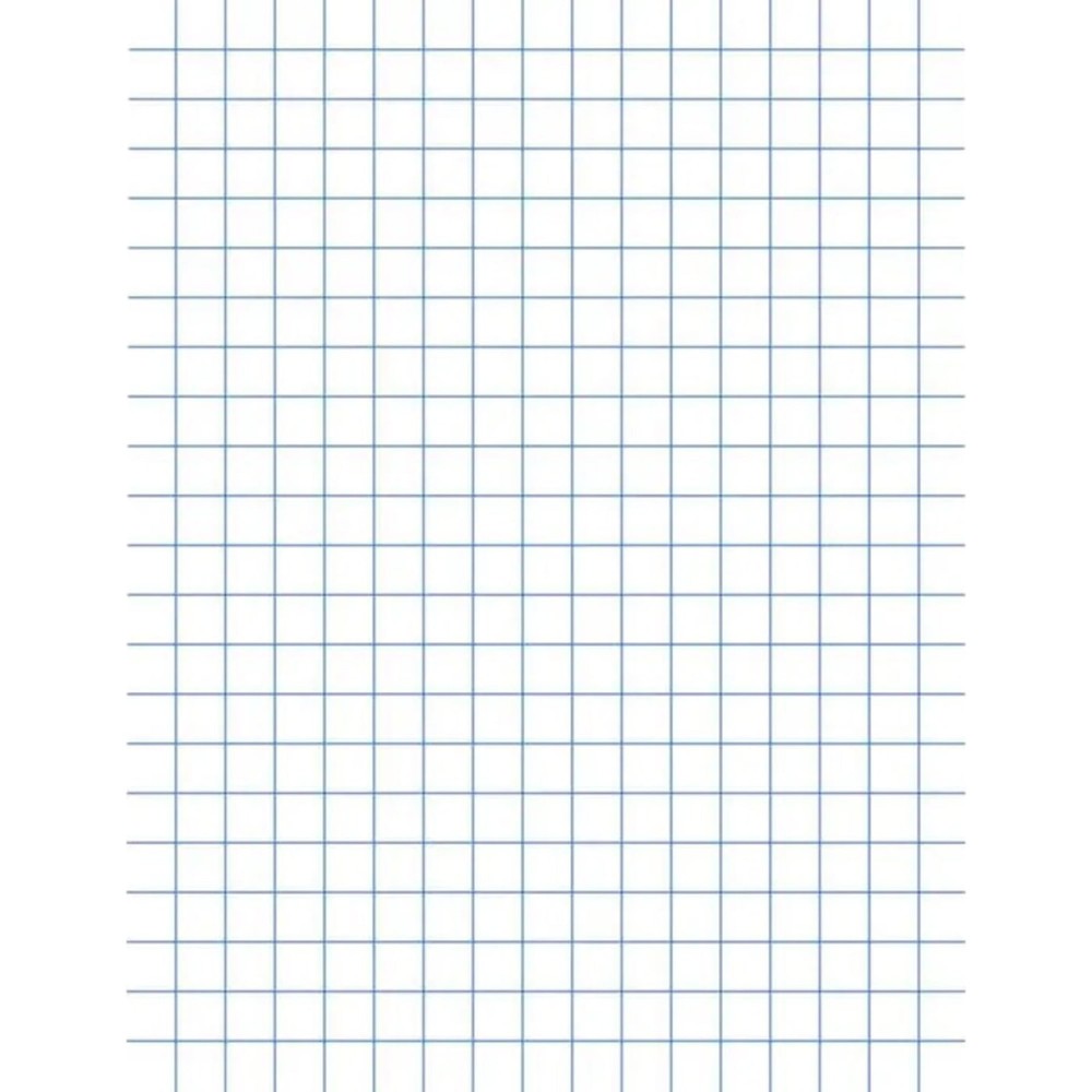 Graph Paper 8.5x11 with 1/4 Rule, Sides, 500 Sheets White Pack