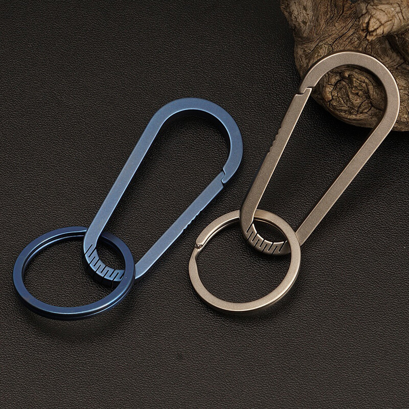 Portable Titanium Alloy Keychain +30MM Key Ring Quick Hanging Buckle EDC Tool