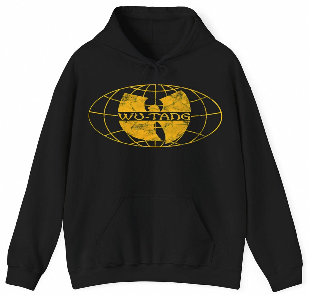 Wu-Tang Clan Distressed Logo 90s Rap S-5XL Hoodie Heavy Blend Hooded Sweatshirt