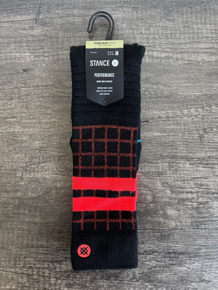 Stance Performance Snow Mid Cushion Socks Wool Blend OTC Sz MEDIUM or LARGE NWT