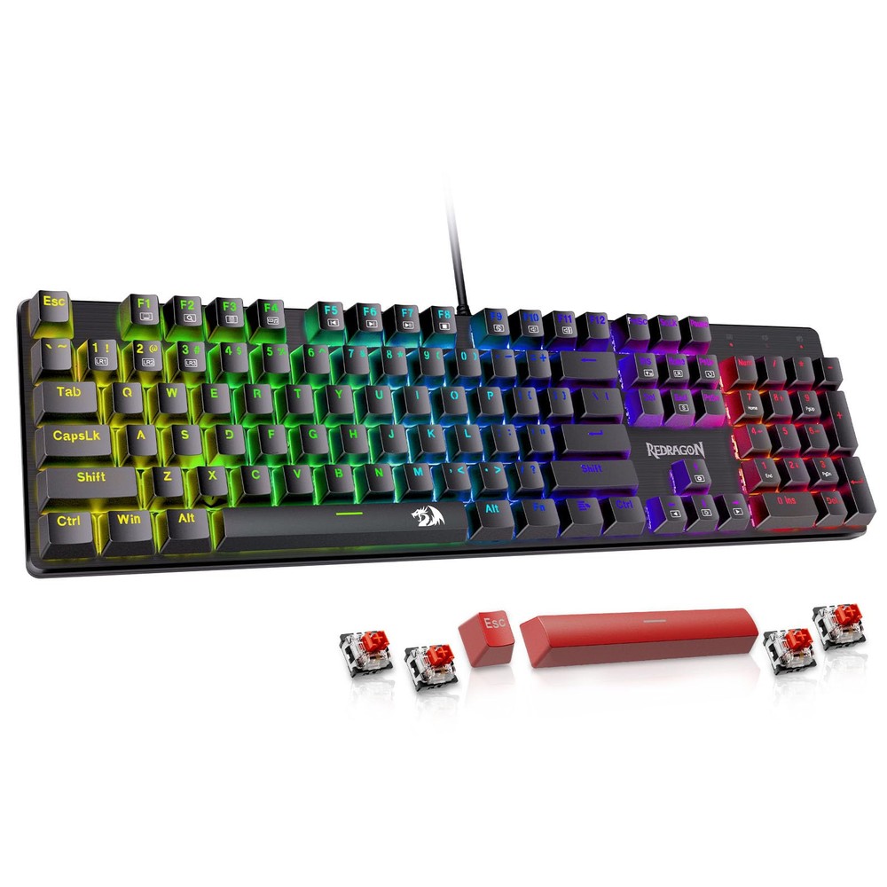 Redragon Wired Mechanical Gaming Keyboard with 11 Programmable Keys