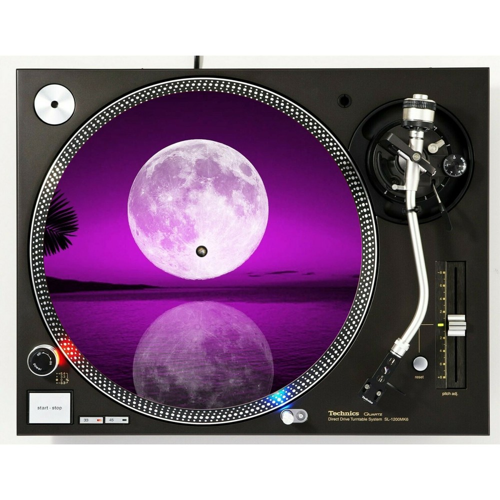 Full Moon Lunar Celestia Slipmat for 12 Inch Turntable DJ Audiophile Use-image