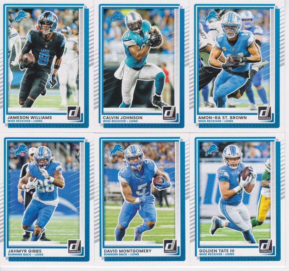 2025 Donruss Football Complete Team Set (11) Detroit Lions Calvin Johnson**