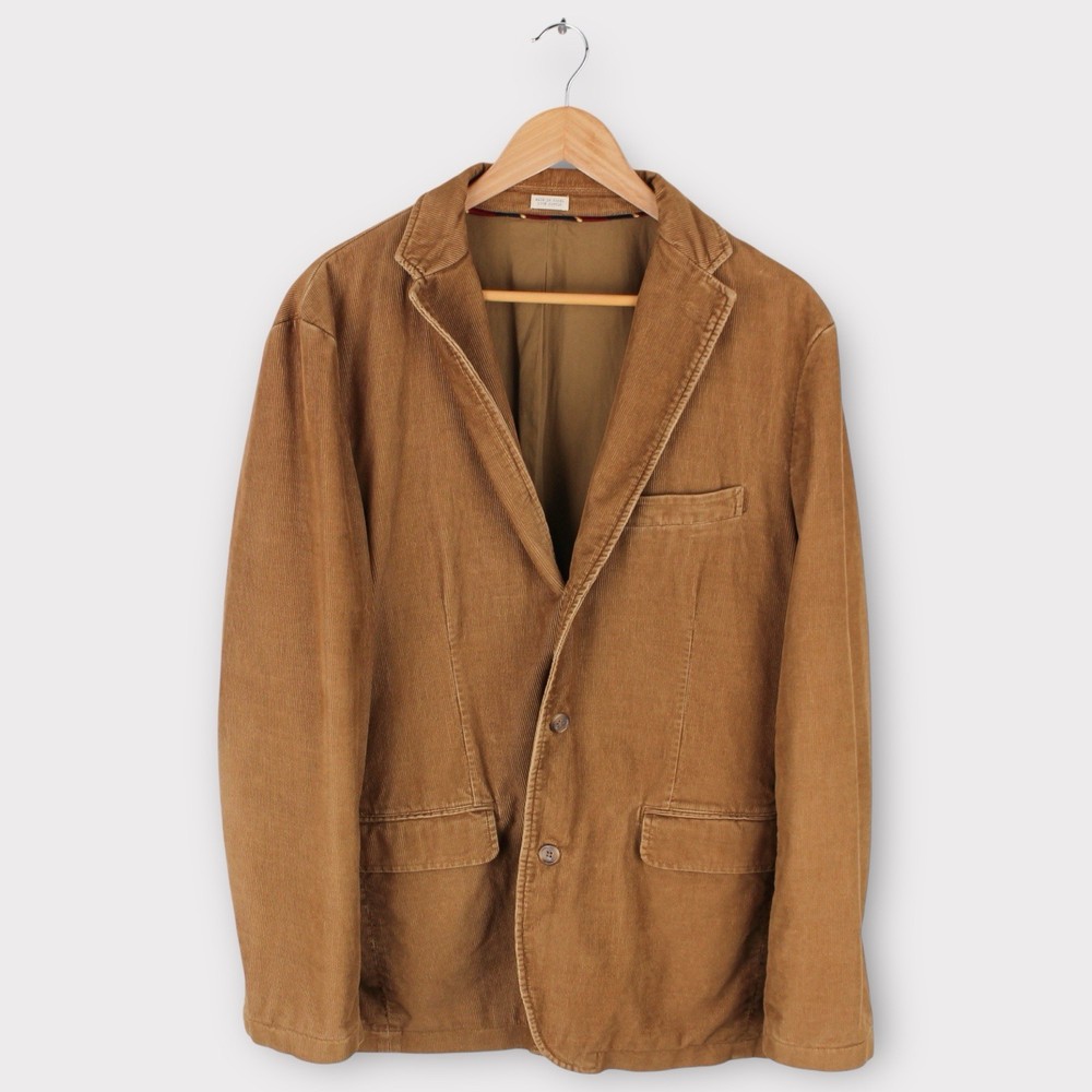 J.Crew Corduroy Blazer Jacket Vintage Style Brown Cotton Men’s Size Large