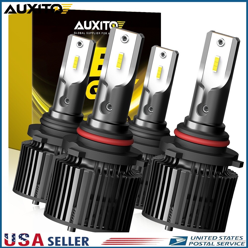 LED Headlights Kit 9005 9006 Combo Bulbs 6000K High Low Beam Super Bright White