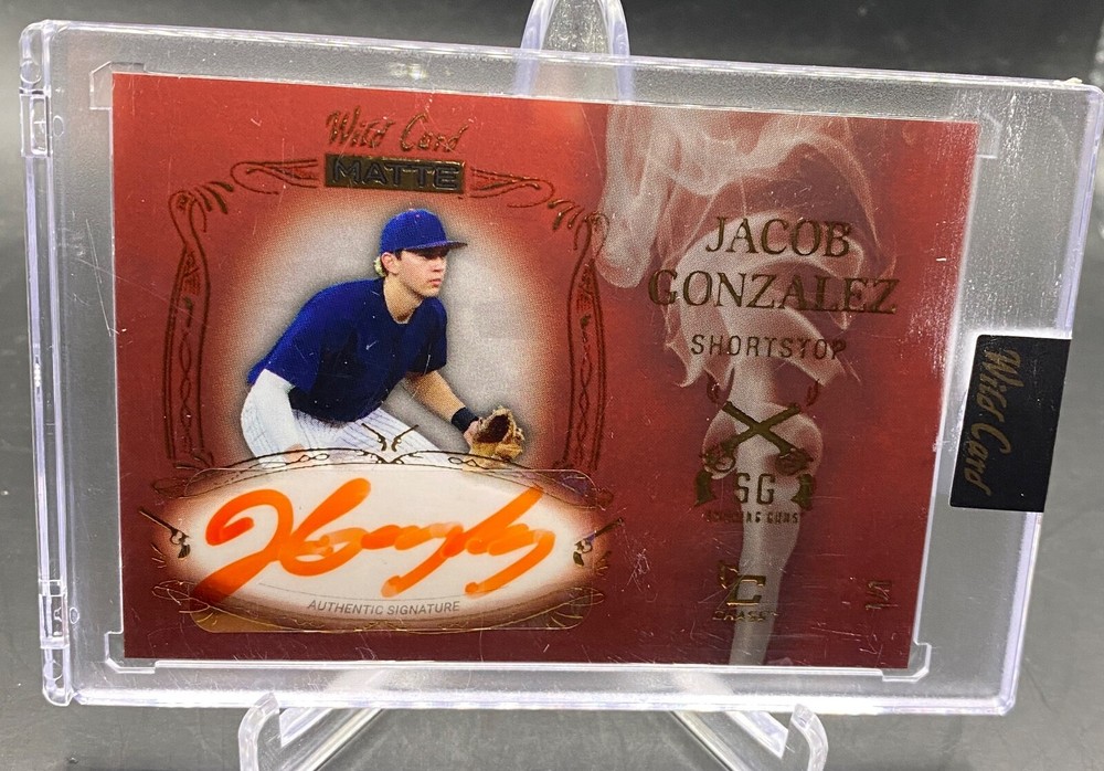 2024 Wild Card Smoking Gun Autograph Matte #SGA-JG Jacob Gonzalez 1/1 Encased