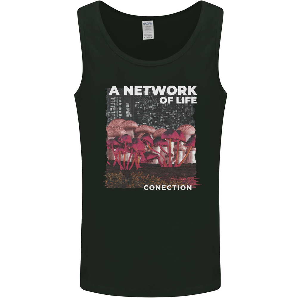 Mushrooms A Network of Life Mycology Mens Vest Tank Top