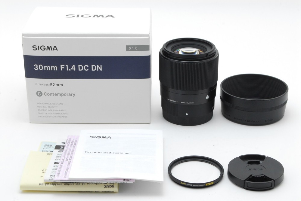 [Mint] SIGMA 30mm F/1.4 DC DN Contemporary Lens for Sony E mount in Box